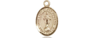 14kt Gold Our Lady of All Nations Medal Engraved Catholic Saint Jewelry