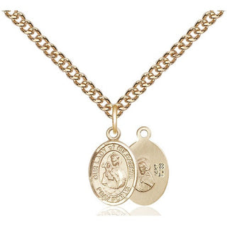 14kt Gold Our Lady of Mount Carmel Medal