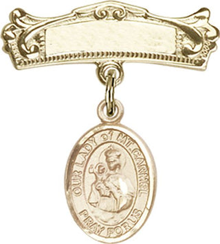 14kt Gold Filled Badge Pin O/L of Mount Carmel Baby Badge