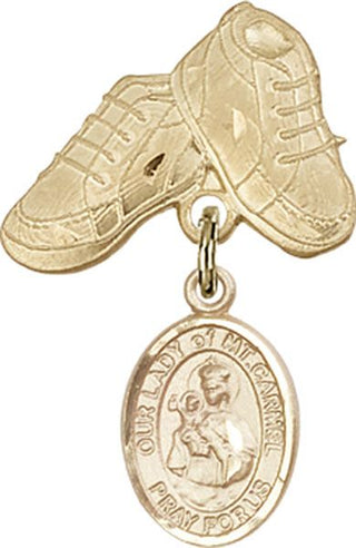 14kt Gold Filled Baby Boots O/L of Mount Carmel Baby Badge