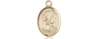 14kt Gold Saint Zita Medal Engraved Catholic Saint Jewelry