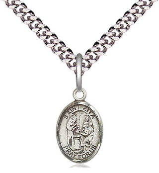Pewter Saint Zita Medal Religious and Catholic Jewelry Engraved Catholic Saint Jewelry
