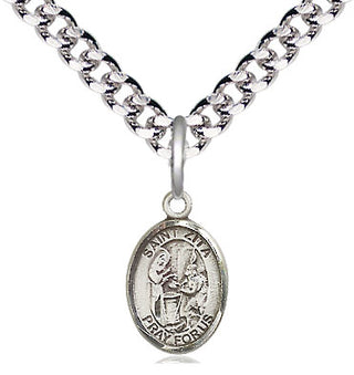 Pewter Saint Zita Medal Religious and Catholic Jewelry Engraved Catholic Saint Jewelry