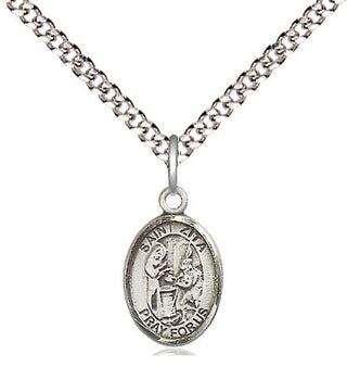 Pewter Saint Zita Medal Religious and Catholic Jewelry Engraved Catholic Saint Jewelry