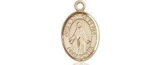 14kt Gold Our Lady of Peace Medal Engraved Catholic Saint Jewelry