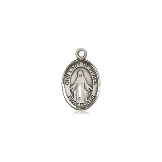 Pewter Our Lady of Peace Medal Engraved Catholic Saint Jewelry