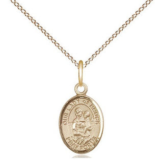 14kt Gold Our Lady of Knock Medal Engraved Catholic Saint Jewelry