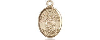 14kt Gold Our Lady of Knock Medal Engraved Catholic Saint Jewelry