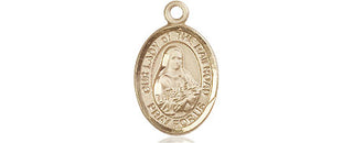 14kt Gold Our Lady of the Railroad Medal Engraved Catholic Saint Jewelry