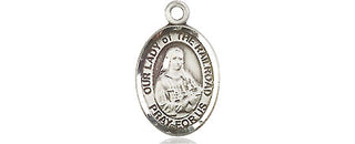 Pewter Our Lady of the Railroad Medal Engraved Catholic Saint Jewelry