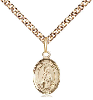 14kt Gold Saint Alice Medal Engraved Catholic Saint Jewelry