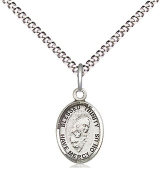 Pewter Blessed Trinity Medal Religious and Catholic Jewelry Engraved Catholic Saint Jewelry