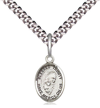 Pewter Blessed Trinity Medal Religious and Catholic Jewelry Engraved Catholic Saint Jewelry