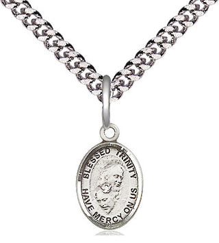 Pewter Blessed Trinity Medal Religious and Catholic Jewelry Engraved Catholic Saint Jewelry