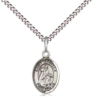 Pewter Saint Isabella of Portugal Medal Religious and Catholic Jewelry Engraved Catholic Saint Jewelry