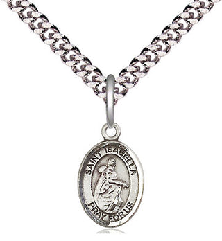Pewter Saint Isabella of Portugal Medal Religious and Catholic Jewelry Engraved Catholic Saint Jewelry
