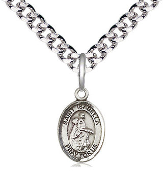 Pewter Saint Isabella of Portugal Medal Religious and Catholic Jewelry Engraved Catholic Saint Jewelry