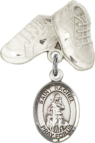 Sterling Silver Baby Boots St. Rachel Baby Badge - Engravable