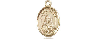 14kt Gold Saint Rebecca Medal Engraved Catholic Saint Jewelry