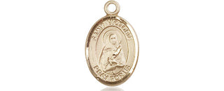 14kt Gold Saint Victoria Medal Engraved Catholic Saint Jewelry