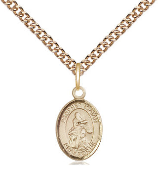 14kt Gold Saint Isaiah Medal Engraved Catholic Saint Jewelry