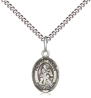Pewter Saint Isaiah Medal Religious and Catholic Jewelry Engraved Catholic Saint Jewelry