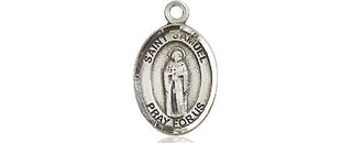 Pewter Saint Samuel Medal Engraved Catholic Saint Jewelry
