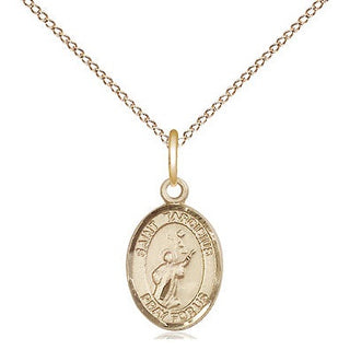 14kt Gold Saint Tarcisius Medal Engraved Catholic Saint Jewelry