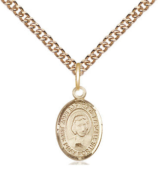 14kt Gold Saint John Baptist de la Salle Medal Engraved Catholic Saint Jewelry