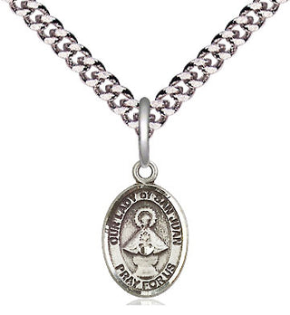 Pewter Our Lady of San Juan Medal Religious and Catholic Jewelry Engraved Catholic Saint Jewelry