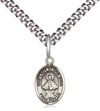 Pewter Our Lady of San Juan Medal Religious and Catholic Jewelry Engraved Catholic Saint Jewelry