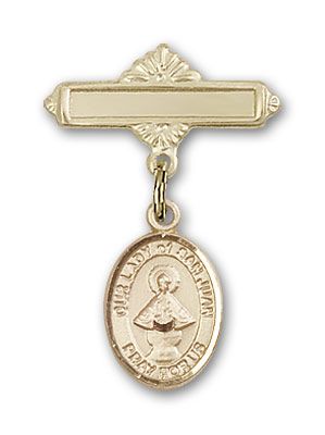 14kt Gold Filled Polished Badge Pin O/L of San Juan Baby Badge - Engravable