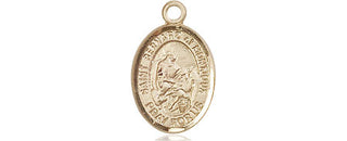 14kt Gold Saint Bernard of Montjoux Medal Engraved Catholic Saint Jewelry