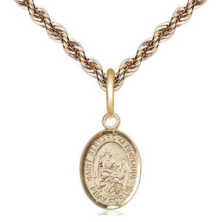 14kt Gold Saint Bernard of Montjoux Medal Engraved Catholic Saint Jewelry