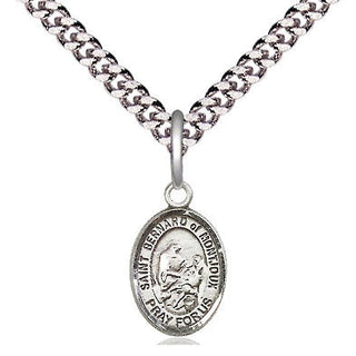 Pewter Saint Bernard of Montjoux Medal Religious and Catholic Jewelry Engraved Catholic Saint Jewelry