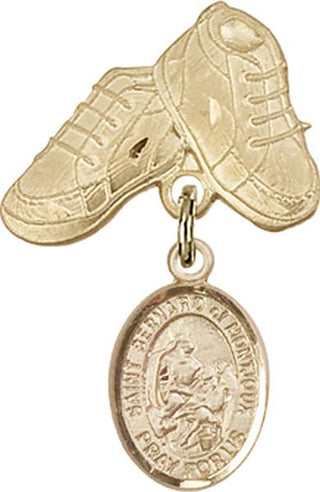14kt Gold Baby Boots St. Bernard of Montjoux Baby Badge - Engravable