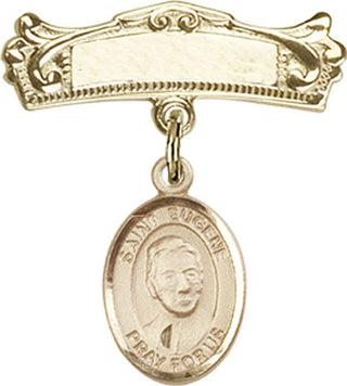 14kt Gold Filled Badge Pin St. Eugene de Mazenod Baby Badge - Engravable