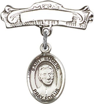 Sterling Silver Badge Pin St. Eugene de Mazenod Baby Badge - Engravable