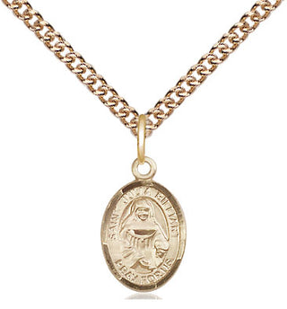 14kt Gold Saint Julia Billiart Medal Engraved Catholic Saint Jewelry
