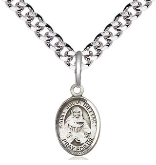Pewter Saint Julia Billiart Medal Religious and Catholic Jewelry Engraved Catholic Saint Jewelry