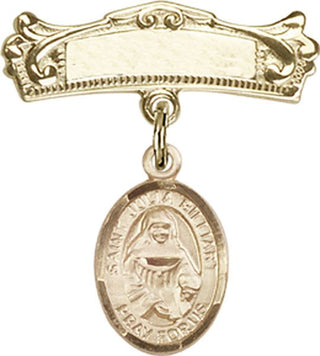 14kt Gold Badge Pin St. Julia Billiart Baby Badge - Engravable
