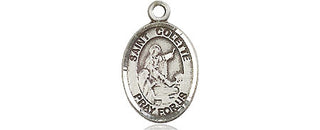 Pewter Saint Colette Medal Engraved Catholic Saint Jewelry