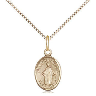 14kt Gold Our Lady of Africa Medal Engraved Catholic Saint Jewelry