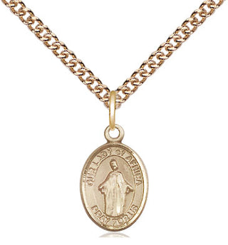 14kt Gold Our Lady of Africa Medal Engraved Catholic Saint Jewelry