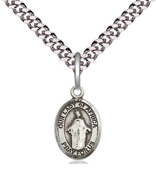 Pewter Our Lady of Africa Medal Religious and Catholic Jewelry Engraved Catholic Saint Jewelry