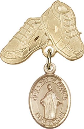14kt Gold Filled Baby Boots O/L of Africa Baby Badge - Engravable