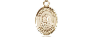 14kt Gold Saint Bruno Medal Engraved Catholic Saint Jewelry