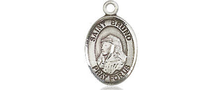 Pewter Saint Bruno Medal Engraved Catholic Saint Jewelry