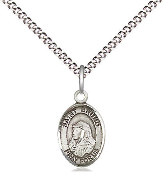 Pewter Saint Bruno Medal Religious and Catholic Jewelry Engraved Catholic Saint Jewelry