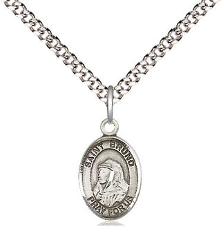 Pewter Saint Bruno Medal Religious and Catholic Jewelry Engraved Catholic Saint Jewelry
